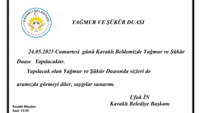 Yağmur ve Şükür Duası